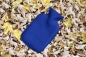 Preview: Filz-Wärmflasche "Nie mehr kalte Füsse" in dunkelblau